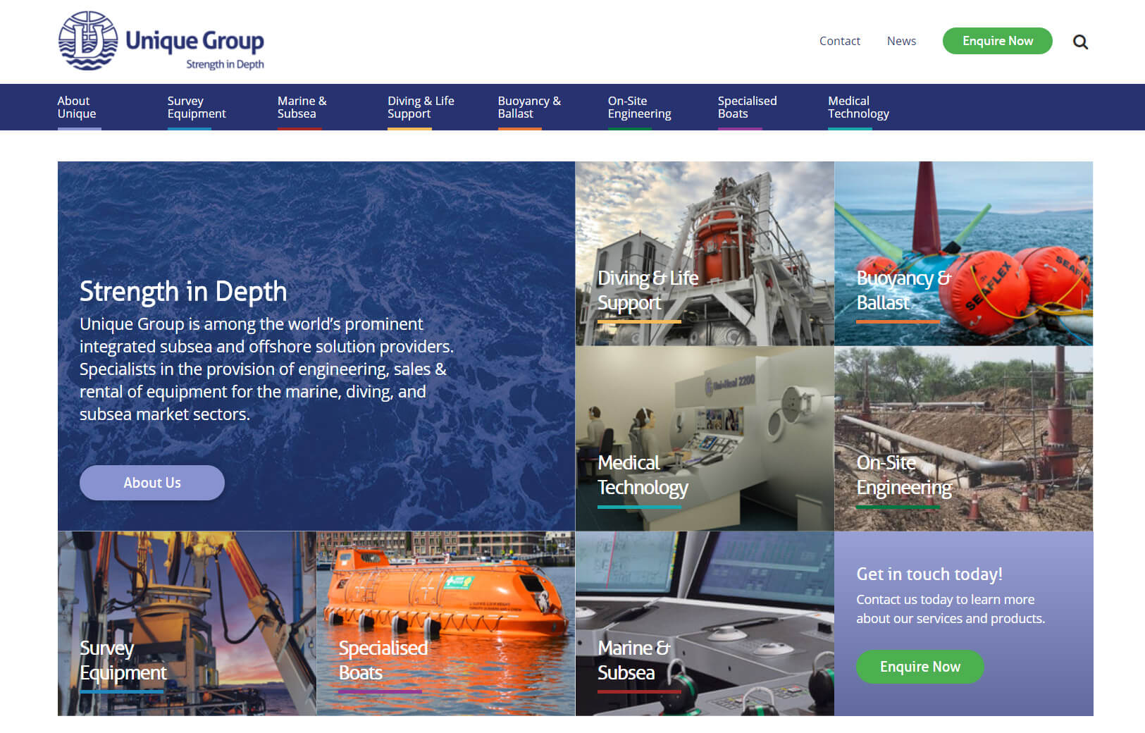 unique maritime group homepage